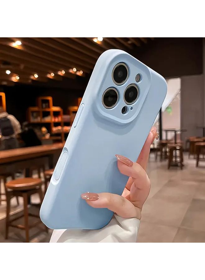 Light Blue Matte TPU Case For iPhone 13 Pro Max Shockproof Anti Fingerprint - Image 5